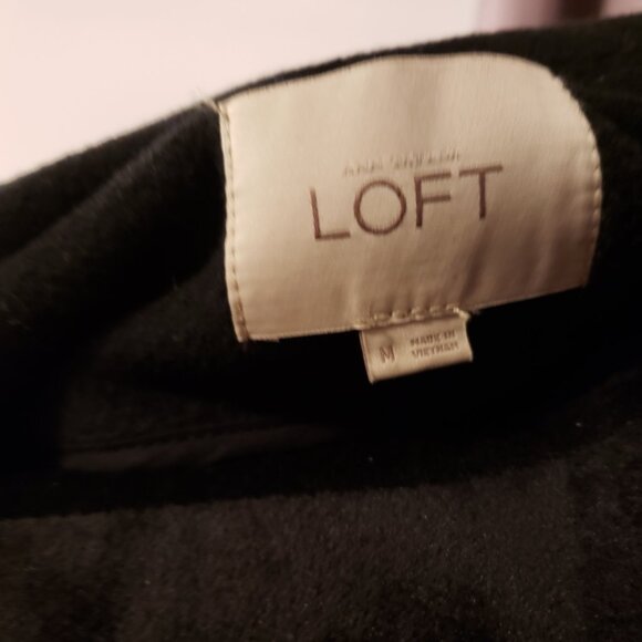 Loft Medium Black Wool Coat - Picture 3 of 3